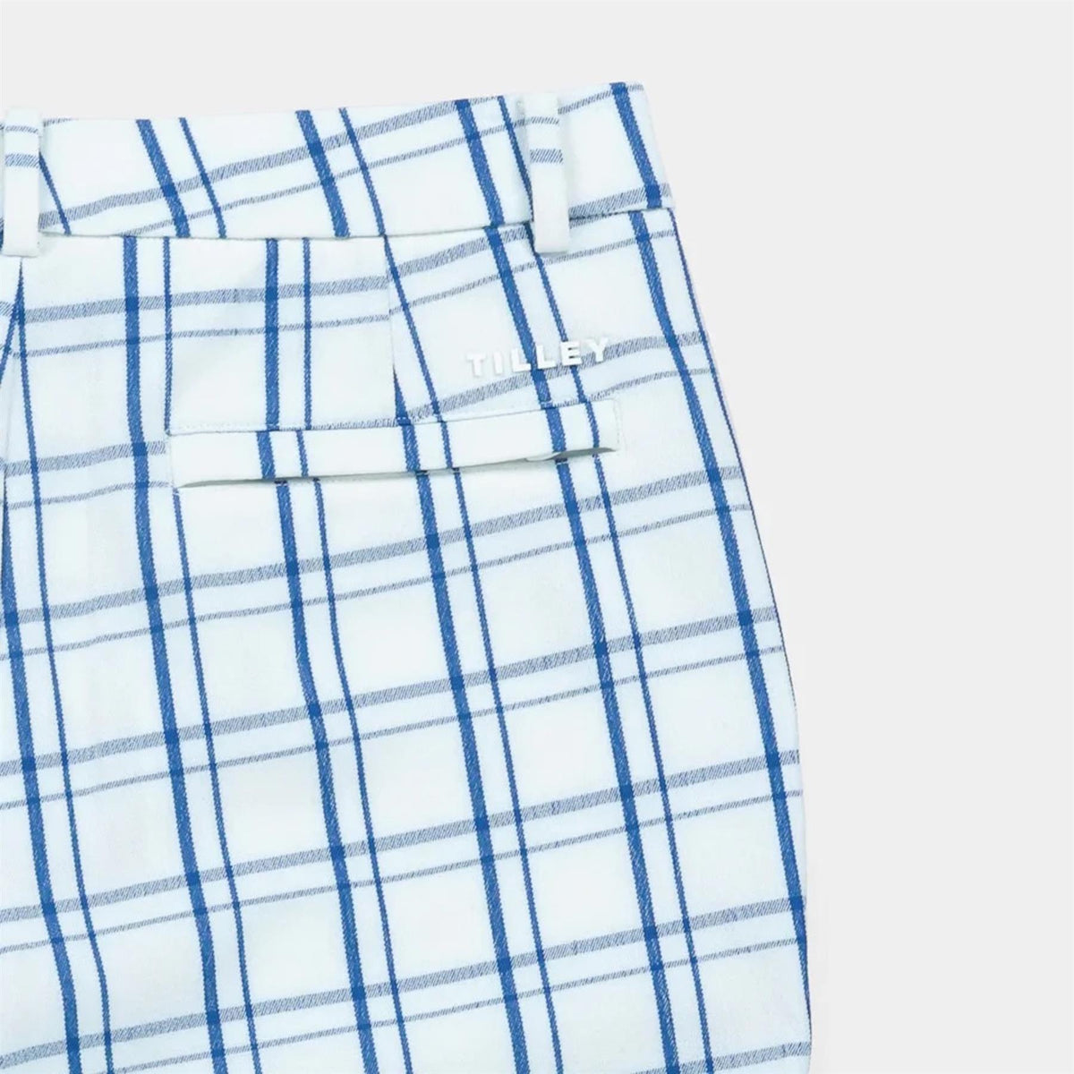 Womens Match Point Check Pant White/Blue Check