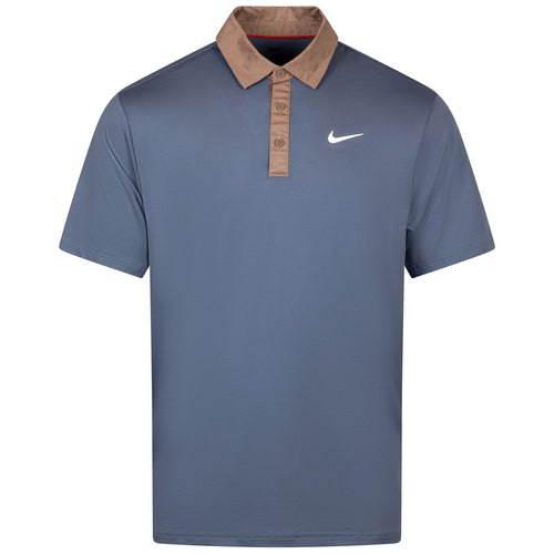 Dri-FIT Tour Contrast Polo Diffused Blue/Mink Brown/White - SS25