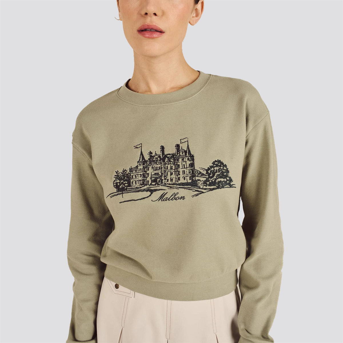 Womens Abbey Crewneck Sweatshirt Sea Spray