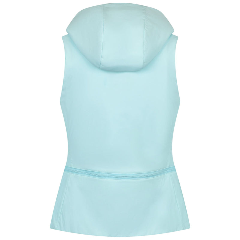 Womens Super Down Hooded SL Stretch Vest Powder