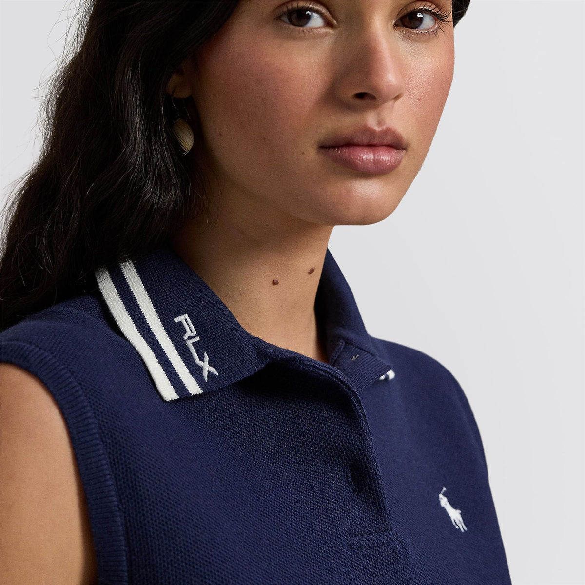 RLX Womens Cotton Blend SL Polo Refined Navy/White Splash