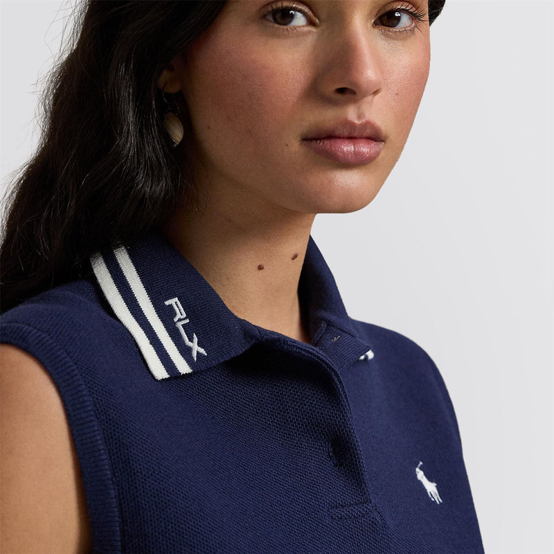 RLX Womens Cotton Blend SL Polo Refined Navy/White Splash