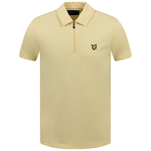 Chevron Zip Polo Pale Gold - SS23