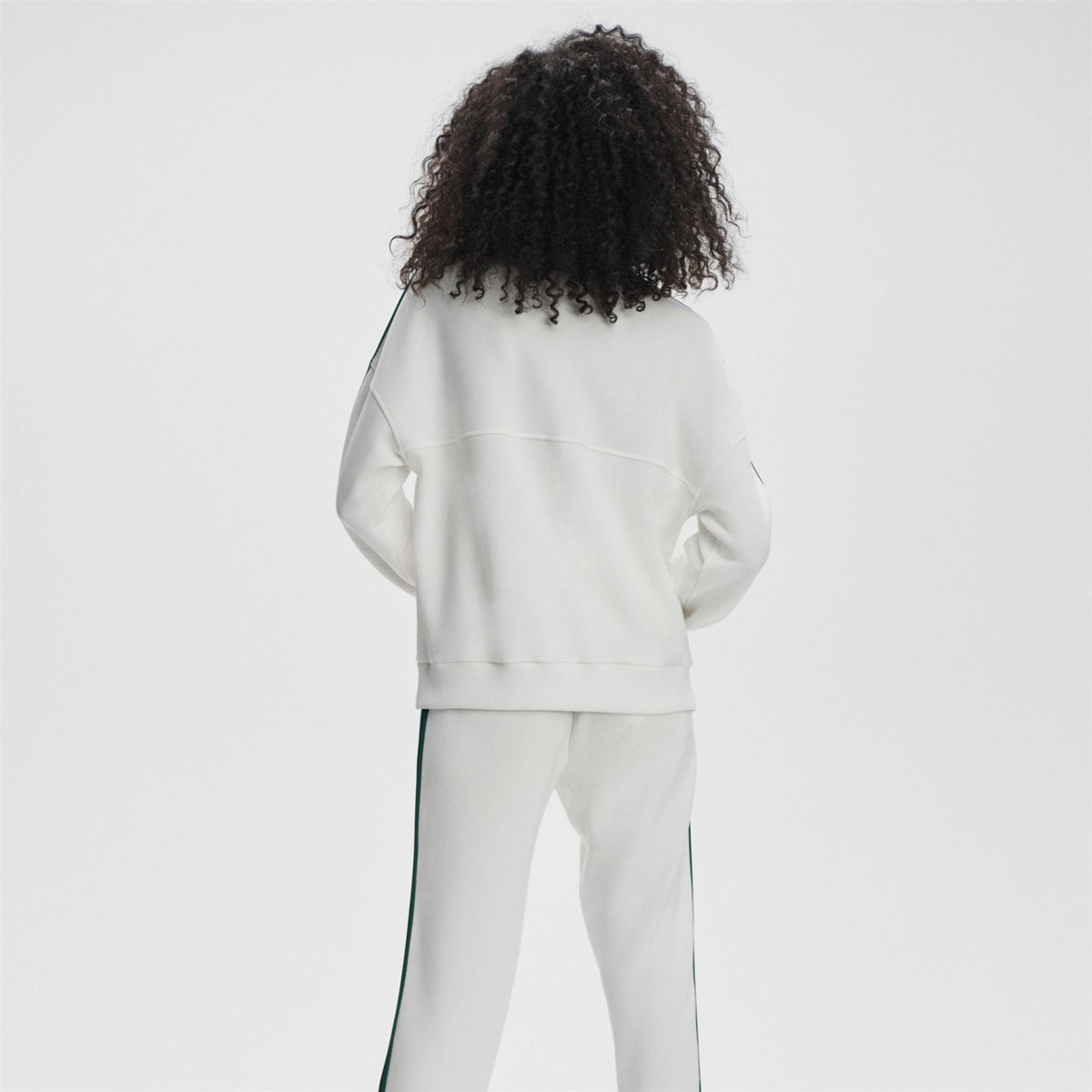 Womens Raymar Half Zip Sweat White/Navy/Forest