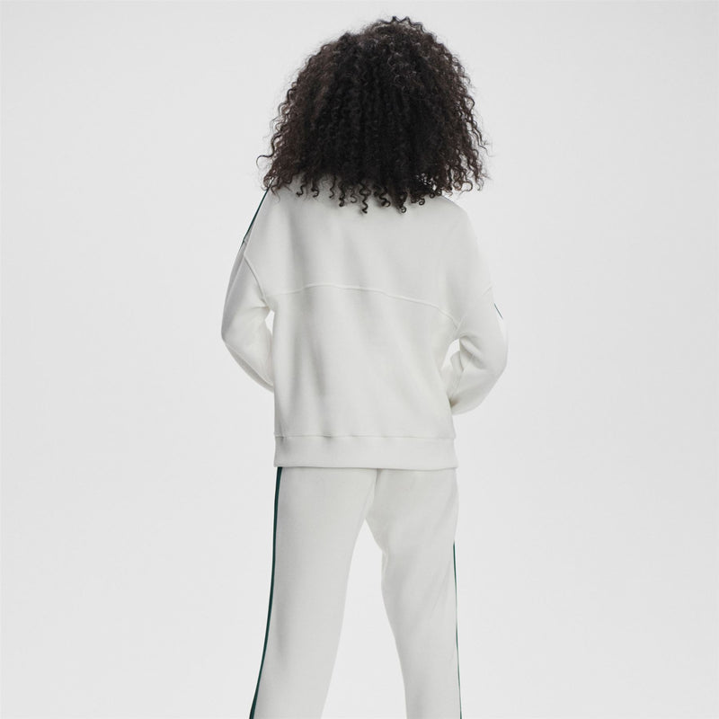 Womens Raymar Half Zip Sweat White/Navy/Forest