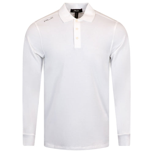 RLX Lounge Jersey LS Polo White - AW24