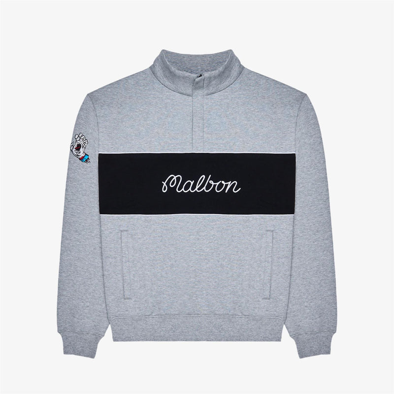 x Santa Cruz Quarter Zip Sweatshirt Heather Grey