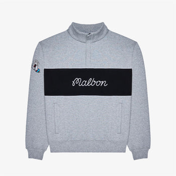 m.♡ Malbon x Santa Cruz Quarter Zip Sweatshirt Heather Grey