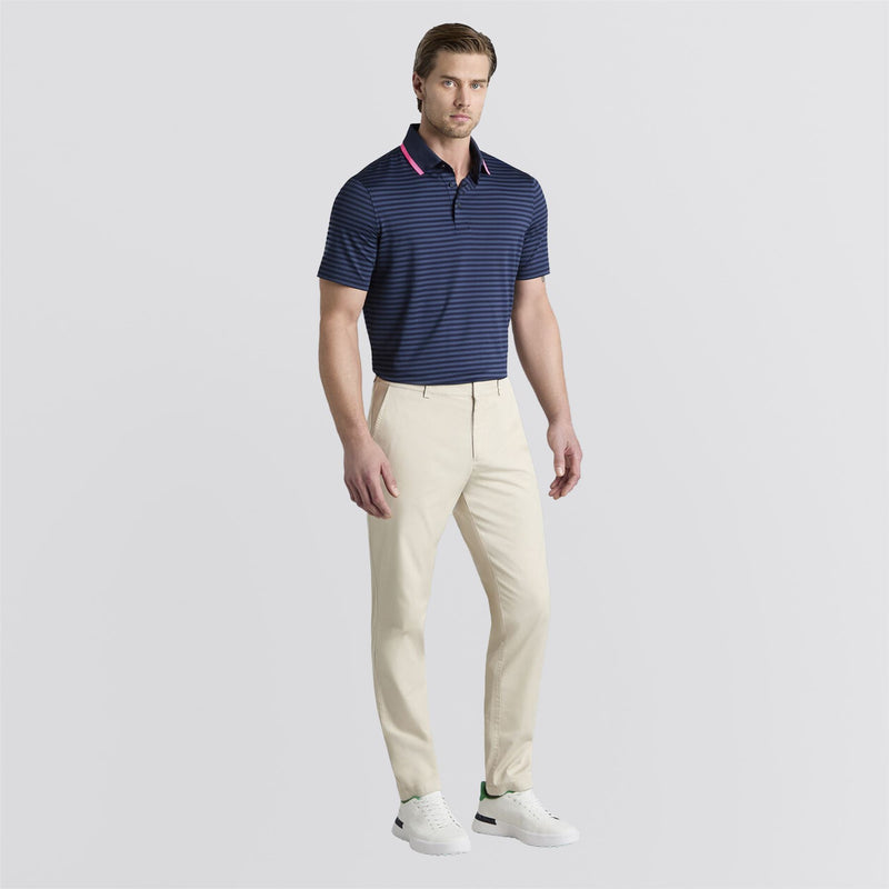 Perforated Stripe Polo