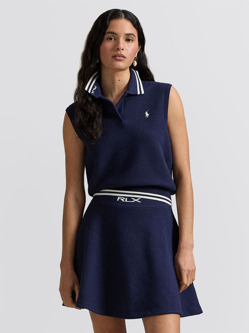 RLX Womens Cotton Blend SL Polo Refined Navy/White Splash