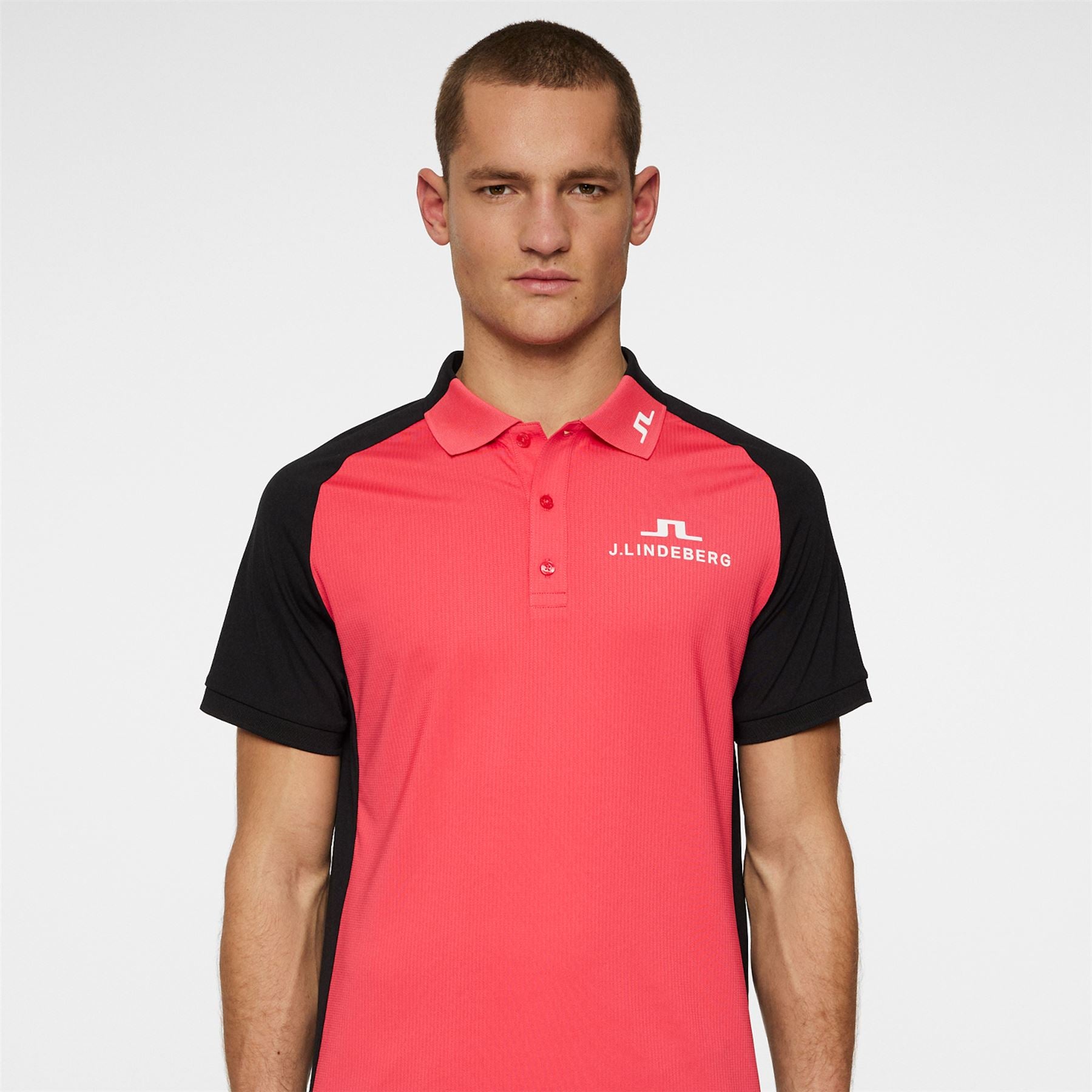 J.Lindeberg Calle Light Textured Jersey Tour Polo Masters 25