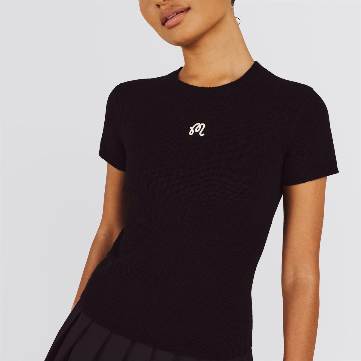 Womens Lisette Knit Top Black