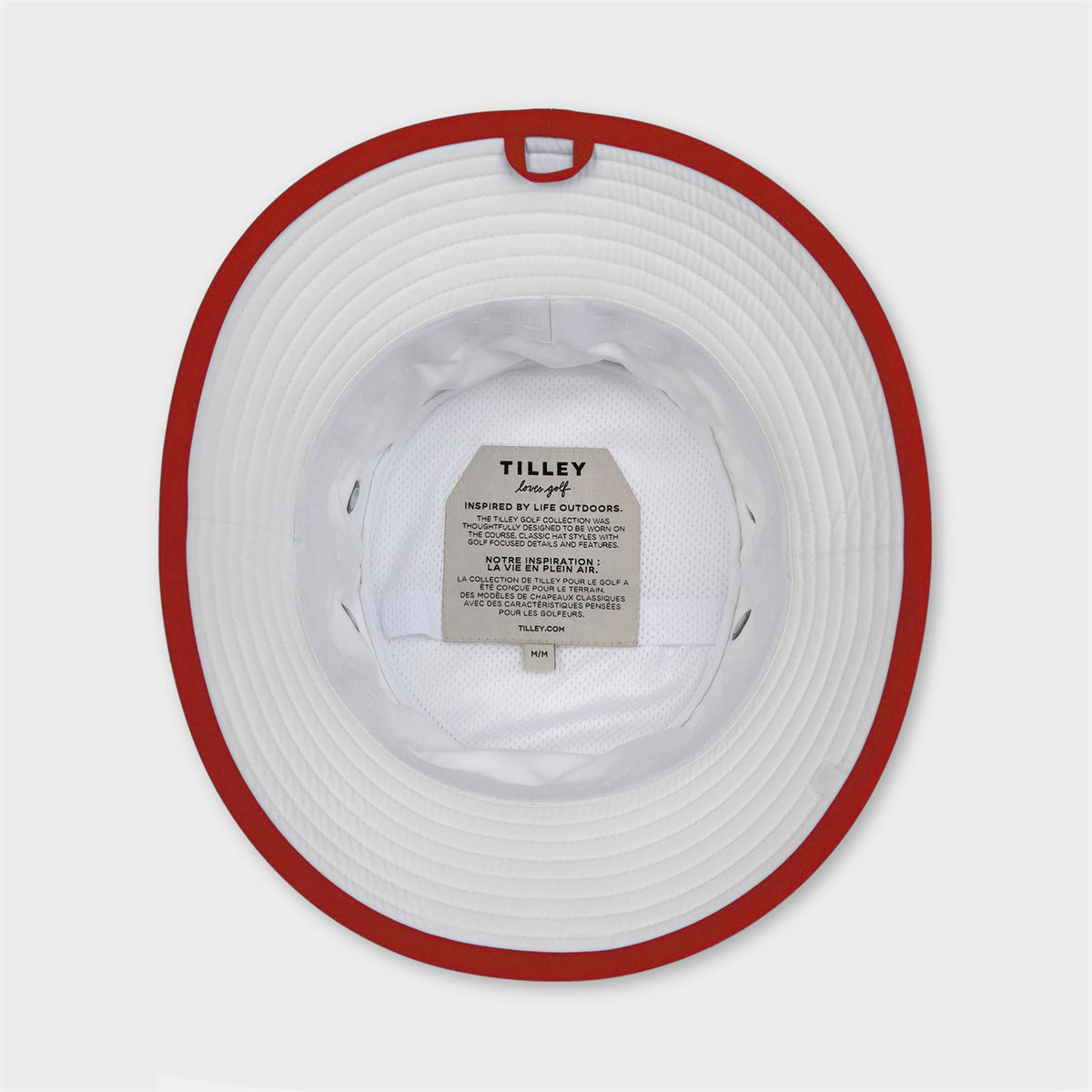 Tilley Wide Brim Bucket Hat White/Sport Red