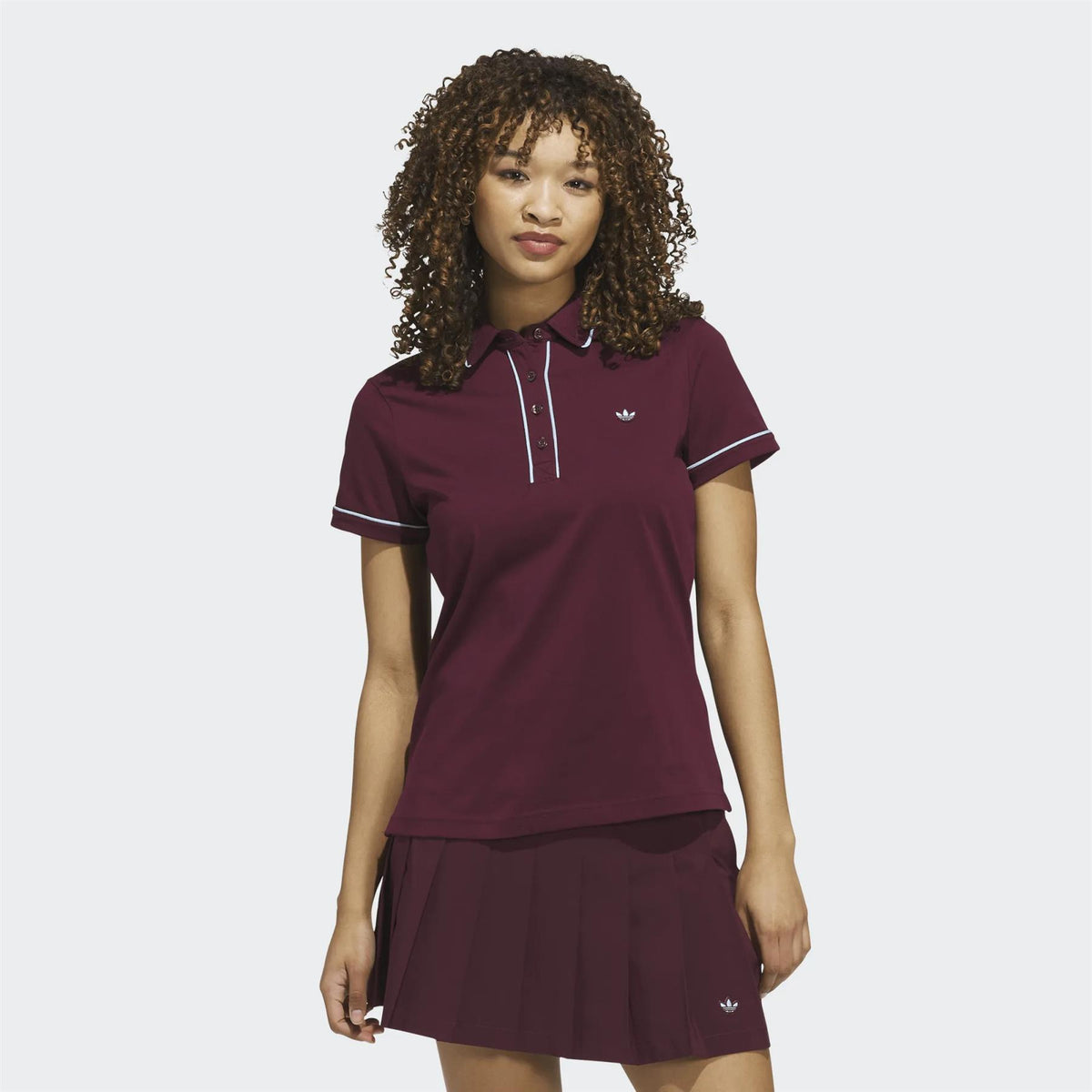 Womens Originals Solid Polo Maroon