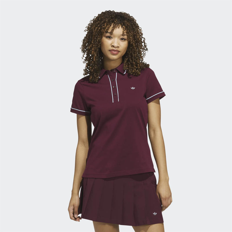 Womens Originals Solid Polo Maroon