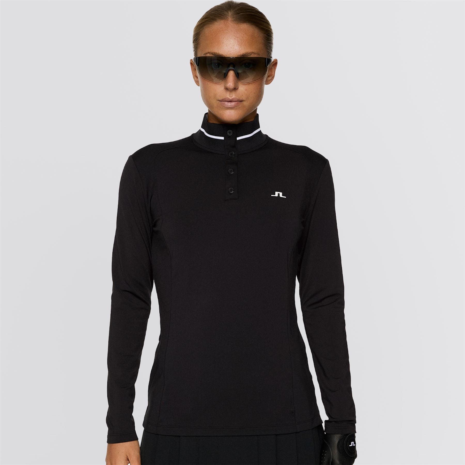 Womens Hertta LS Polo Black