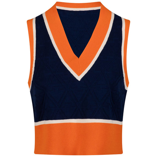 Womens Barbados Knitted Vest Estate Blue - AW23