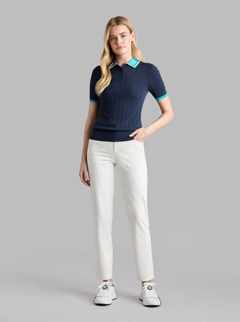 G/FORE Womens Shadow Stretch Five Pocket Pants Chalk White