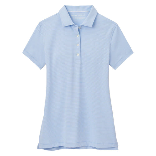Womens Jubilee Button Polo Cottage Blue - 2024