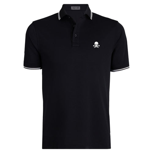 x TRENDYGOLF Tux Performance Pique Skull & Tees Logo Polo Onyx - SS25