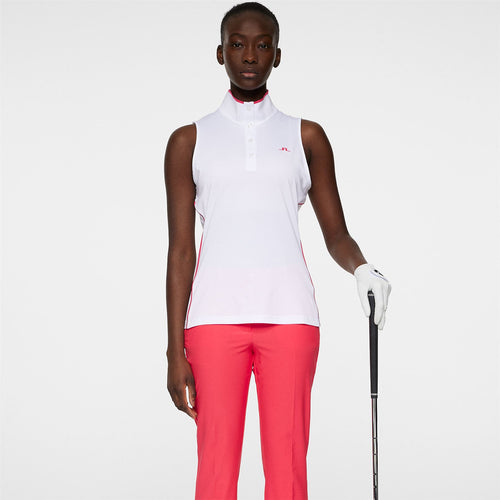 Womens Lili Sleeveless Soft TX Jersey Top White