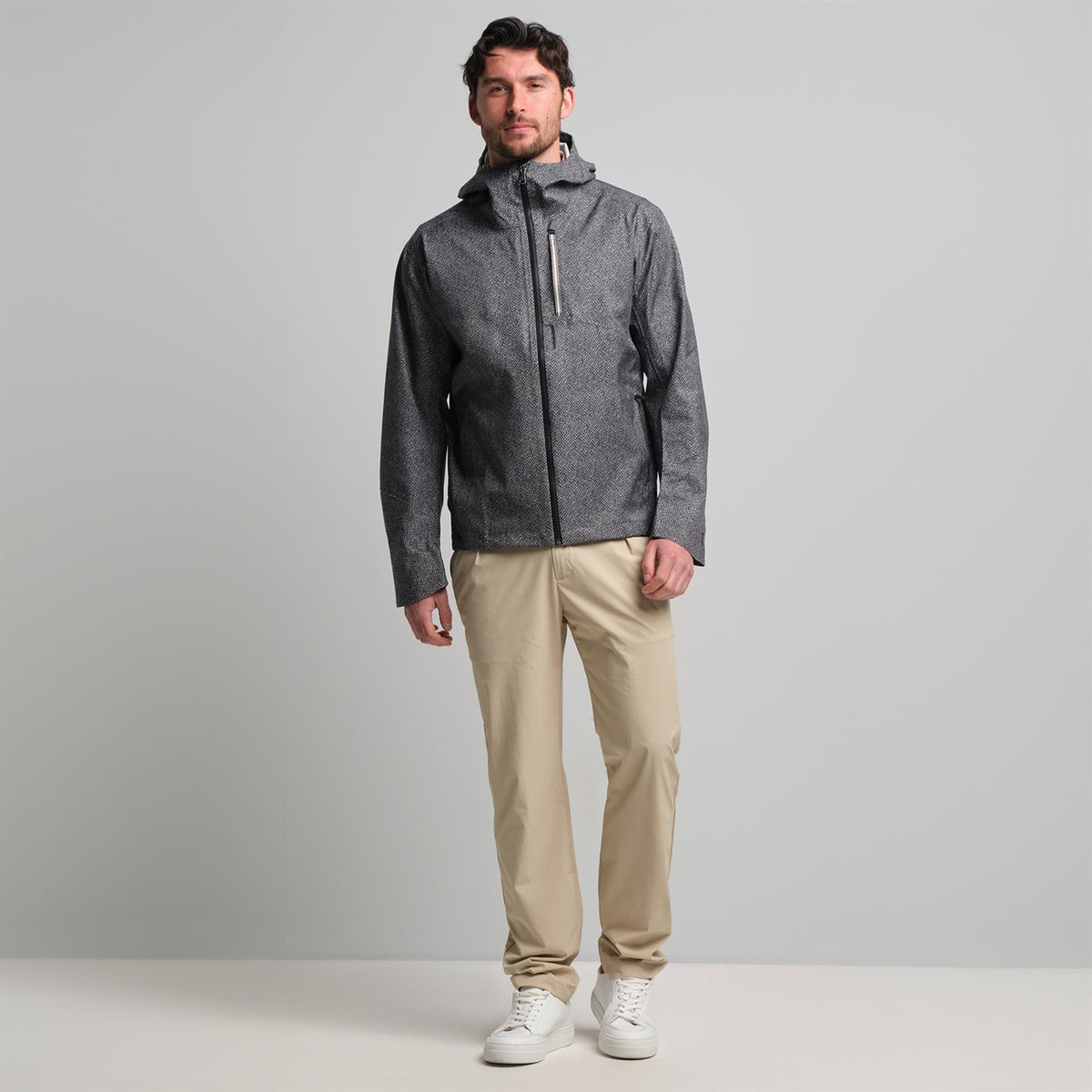 James 3 Layer Jacket Exploded Grey Donegal