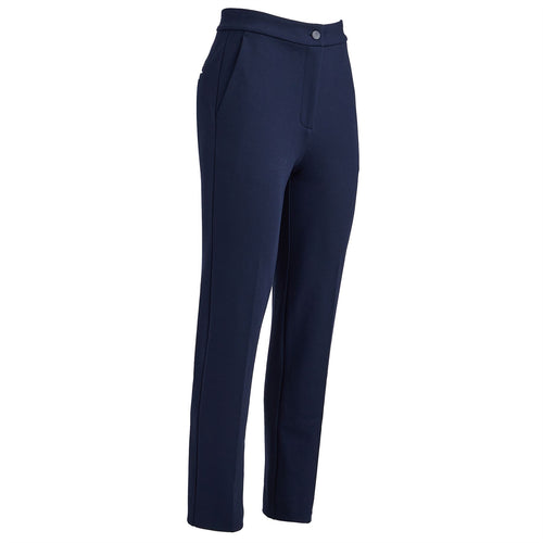 Womens Double Knit Cigarette Leg High Rise Stretch Trouser Twilight - AW23