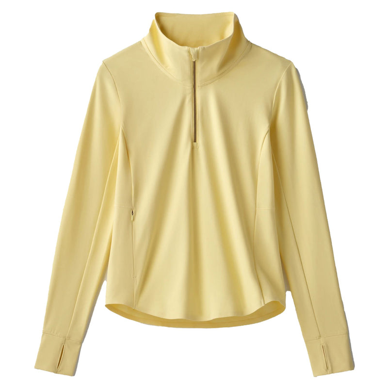 Womens Course to Court Quarter Zip Yellow Dawn