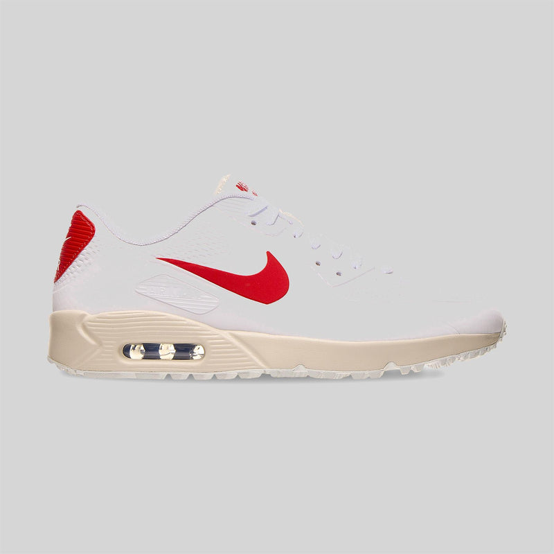 Air Max 90 G Golf Shoes Wht/Fire Red-Lt. Orewood