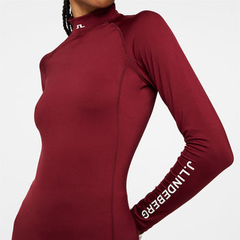 Womens Asa Soft Compression Top Cabernet