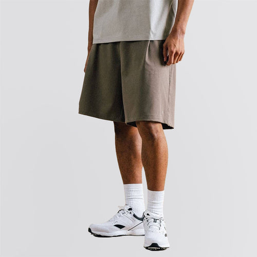 Calculus Baggy Slack Pleated Shorts Grey