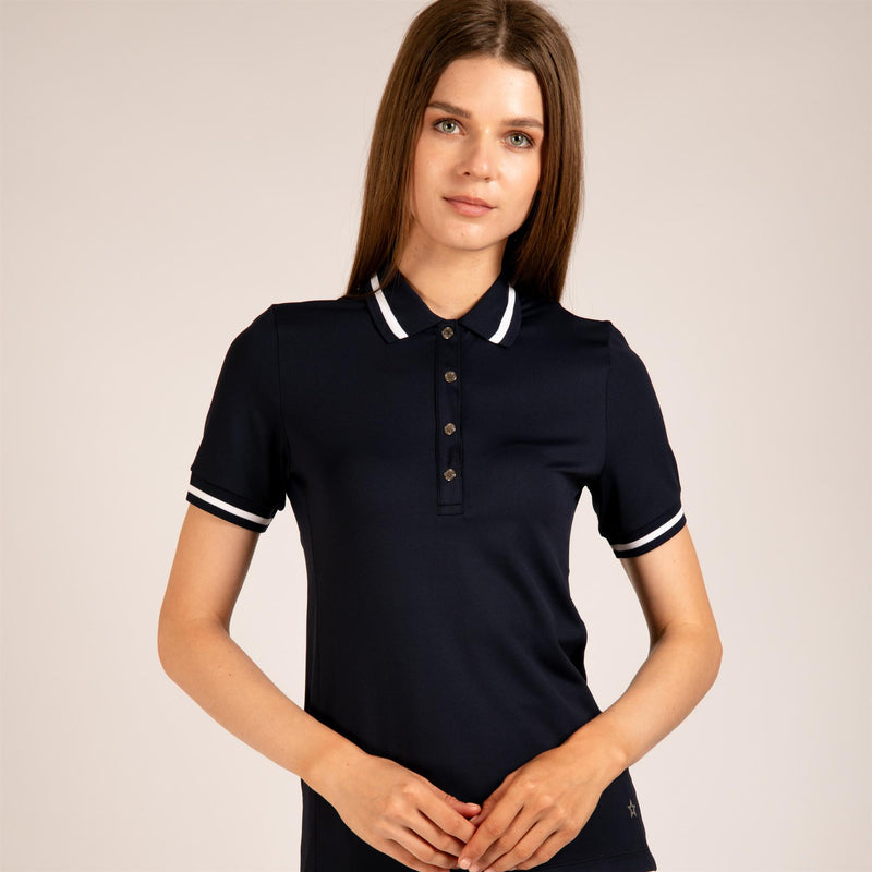 Womens The Mia Polo Navy