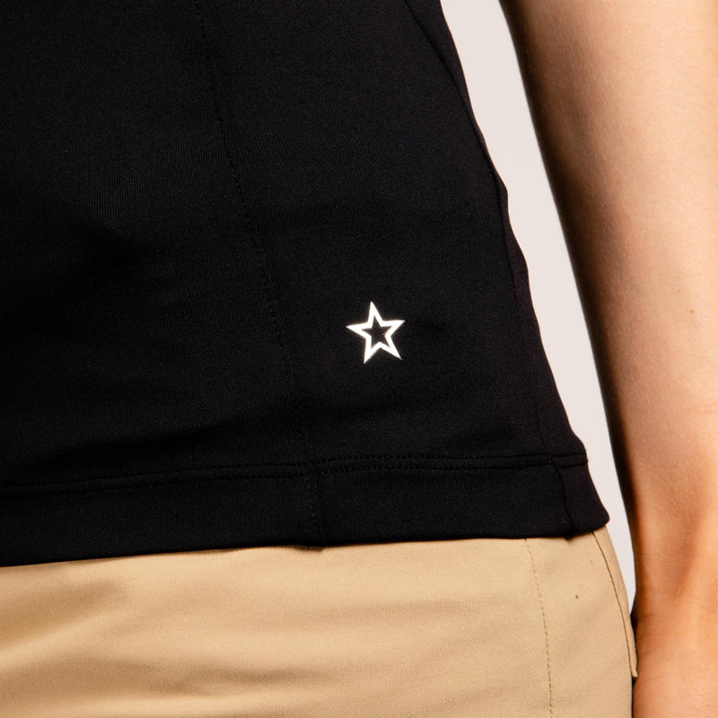 Womens The Carrie Short Sleeve Top Black/Khaki