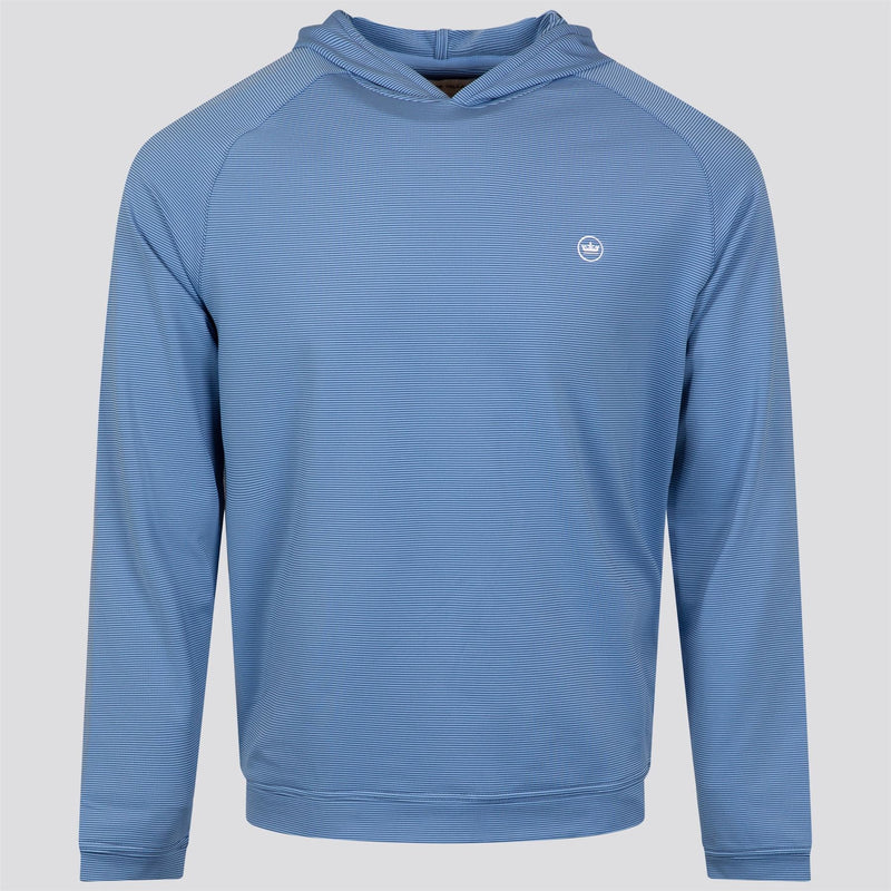 Pine Sugar Stripe Performance hoodie Windsor Blue