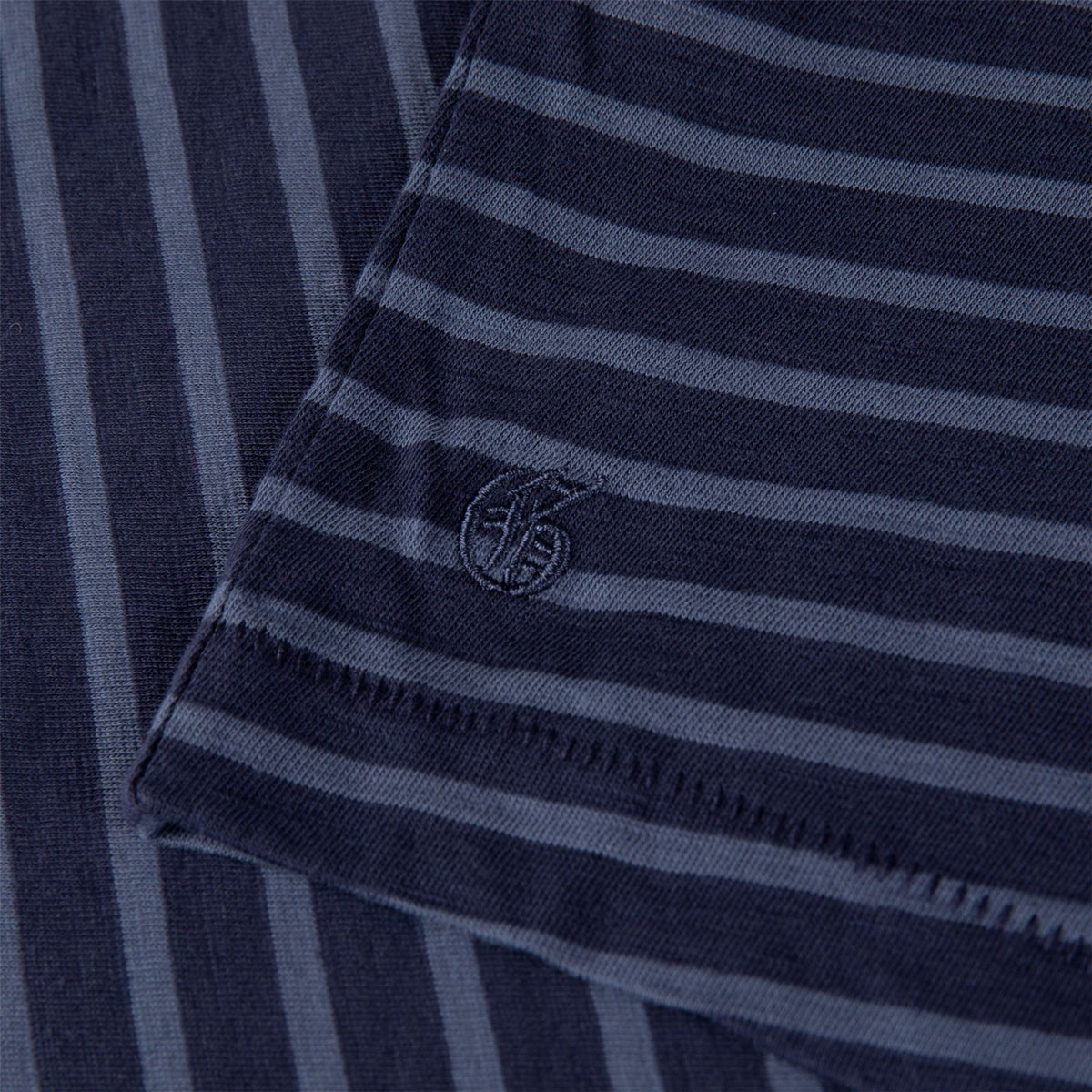 Alpha Slub Striped Tee Maltese Blue/Light Maltese Blue