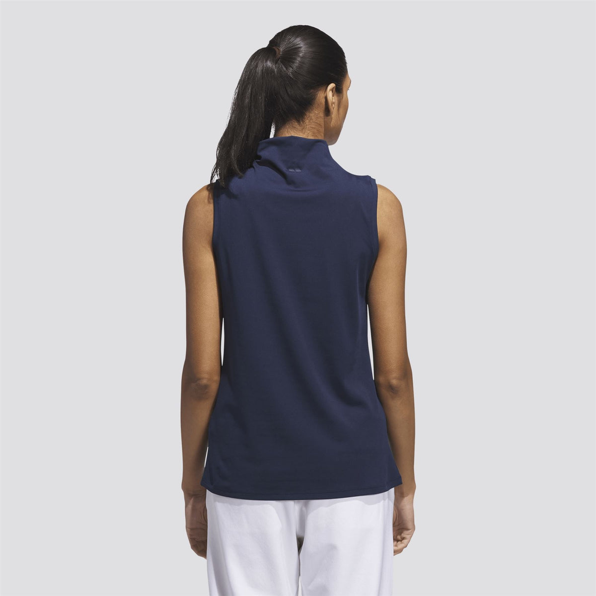 Womens Ultimate365 SL Mock Neck Polo Collegiate Navy