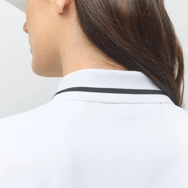 Womens Boxy Polo White/Black