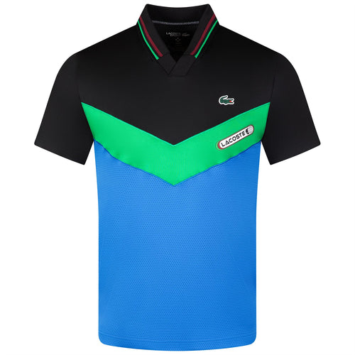 Lacoste Tennis x Daniil Medvedev Slim Fit Seamless Polo Black/Bordeaux/Green/Blue - AW23