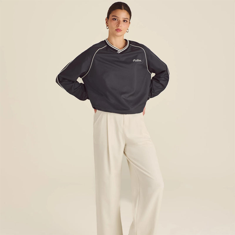 Womens Alessia Windbreaker Pullover Black