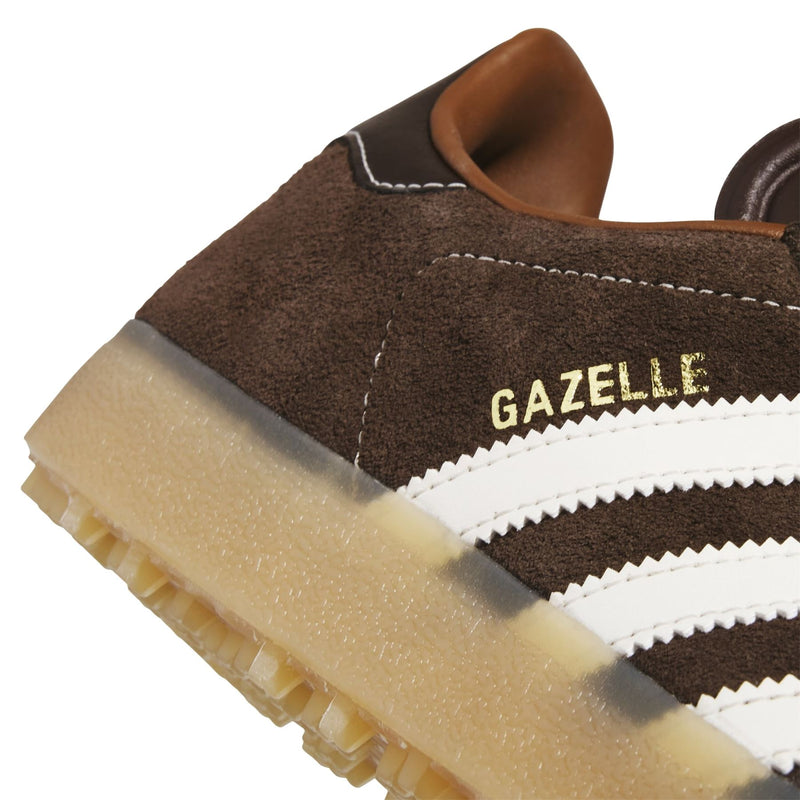 Gazelle Spikeless Golf Shoes Dark Brown/Chalk White/Gum