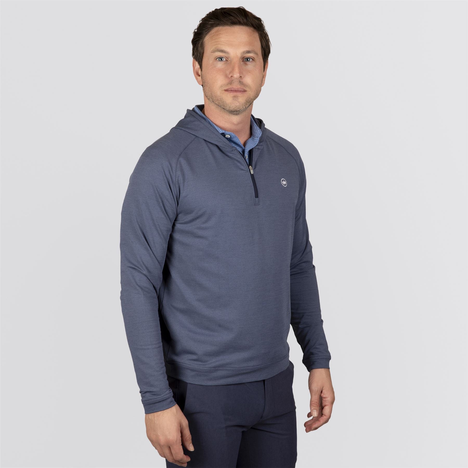 Pine Performance Quarter-Zip Hoodie Navy
