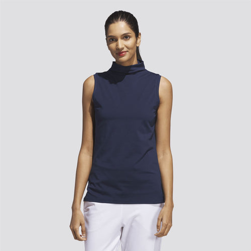 Womens Ultimate365 SL Mock Neck Polo Collegiate Navy