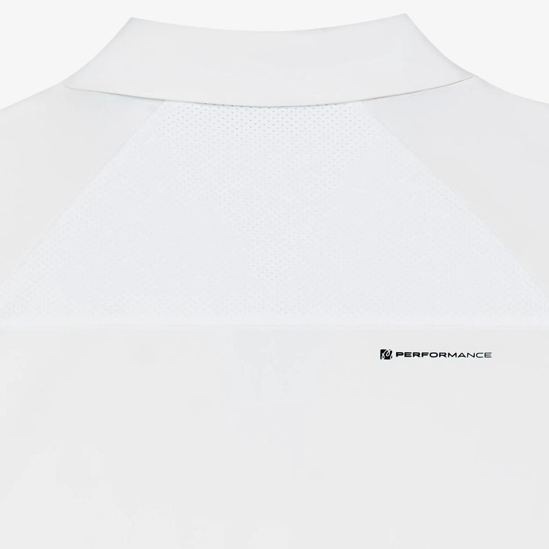 Performance Zip Raglan Polo White