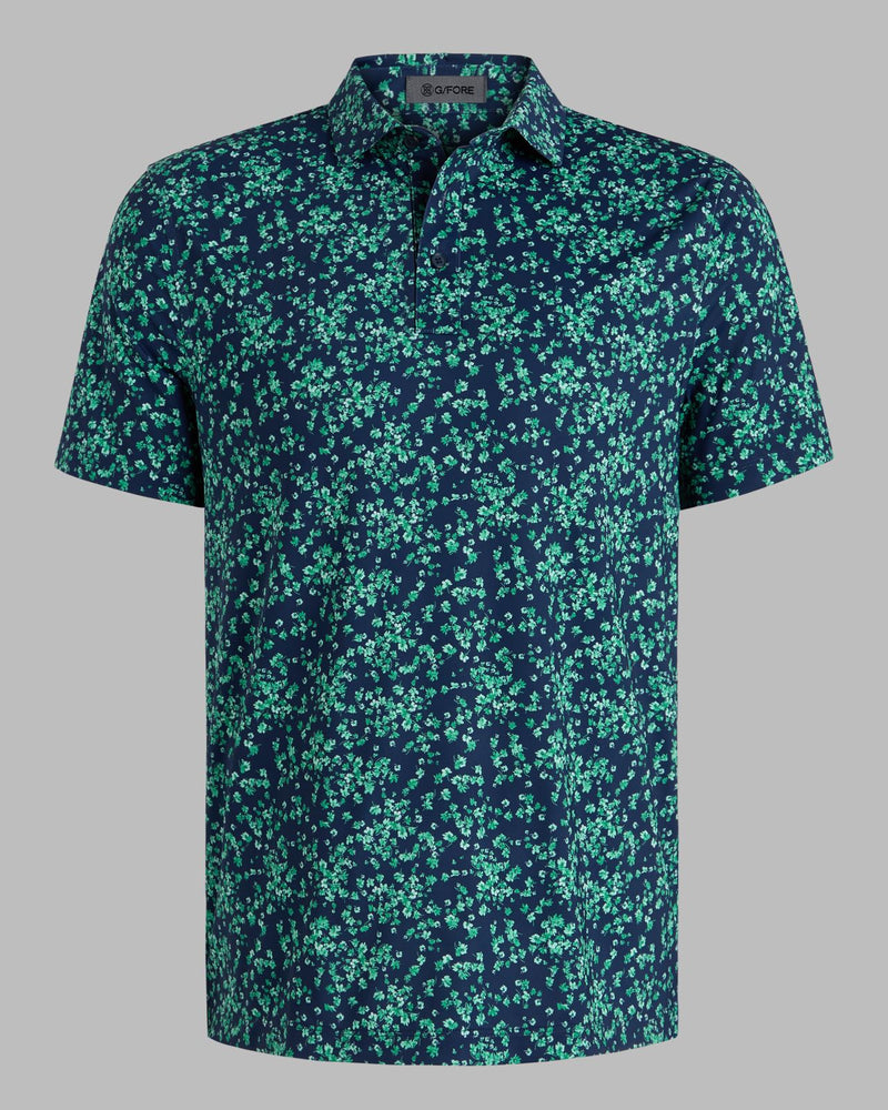 Scattered Ditzy Tech Jersey Polo Clover