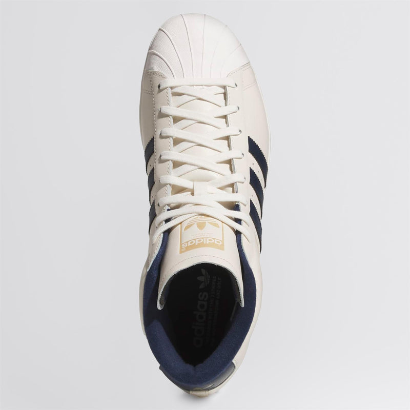 Pro Model Midcut Spikeless Golf Shoes Chalk White/Night Indigo/Gold Metal
