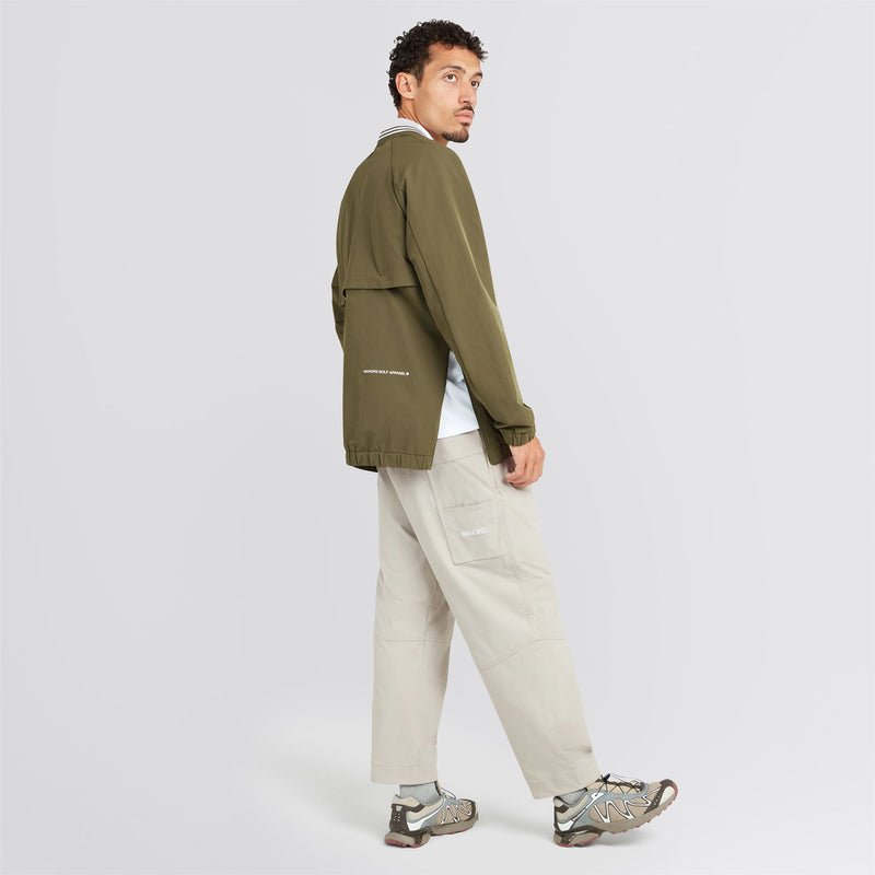 V-Neck Pullover Windbreaker Dark Olive