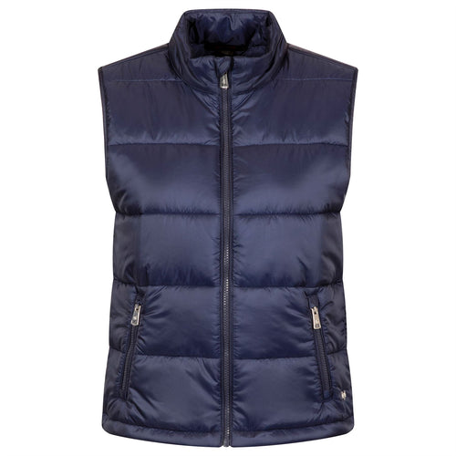 Womens Aries Channel Quilted Vest Maltese Blue - AW24