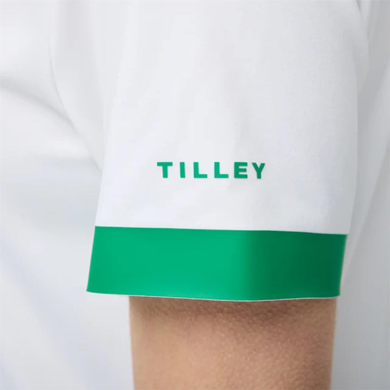 Womens Tech Jersey Boxy Birdie Polo White/Sport Green