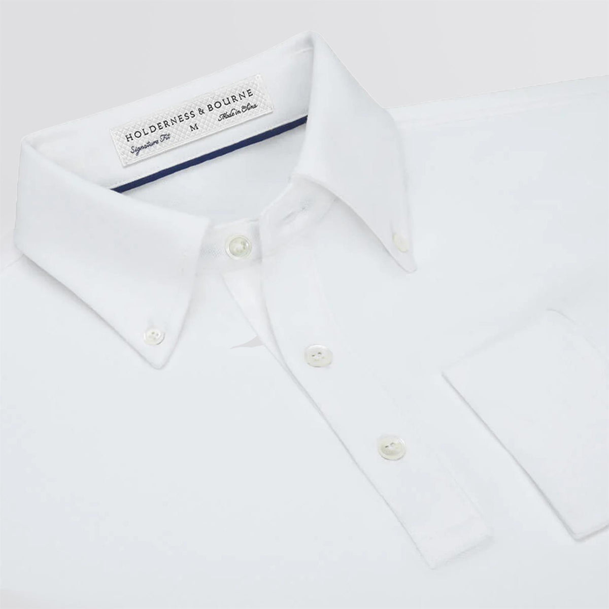 The Burton Long Sleeve Polo Shirt White