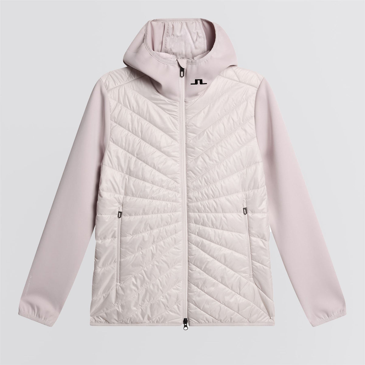 Womens Madde Quilt Hybrid Hoodie Gray Lilac